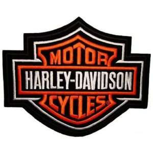  Harley Davidson Bar & Sheild Patch (Orange) Small 