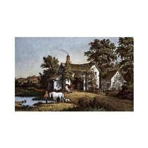  Currier and Ives   Village Blacksmith Giclee