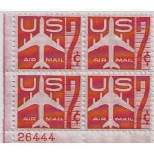  #C60   1960 7c Jet carmine U. S. Postage Stamp Plate Block 