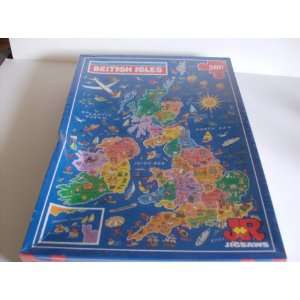  Picture Map of the British Isles 500 Piece Puzzle Made in 