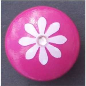  Pink Fuchsia Flower Cabinet Drawer Pull Knobs w 