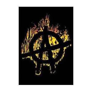  Anarchy   Flaming Logo   Fabric Poster 30 x 40  #14 