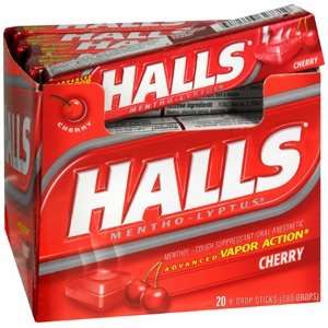  HALLS STICKS CHERRY 20Box