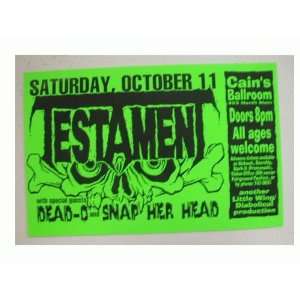  Testament Handbill Poster Cains 