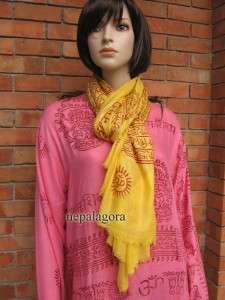   Buddha Yoga meditation scarves 100% cotton Religious scarf India Shawl