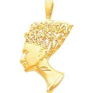  14K Gold Queen Nefertiti Charm Jewelry