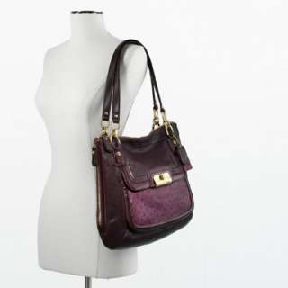 COACH $458 Kristin Spectator Leather Zip Tote Bag 18303 GRAY  
