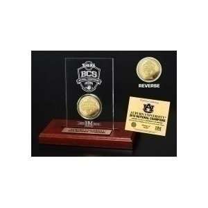  Auburn Tigers 2010 BCS Champions 24KT Gold Etched Acrylic 