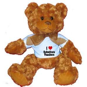 I Love/Heart Substitute Teachers Plush Teddy Bear with 