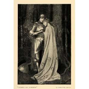  1900 Print Aucassin Nicolette Chantefable Medieval Art 