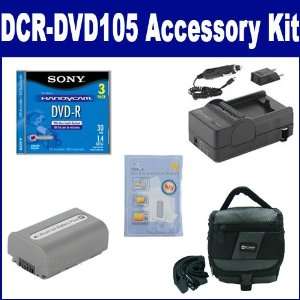 com Sony DCR DVD105 Camcorder Accessory Kit includes 3DMR30R1H Tape 