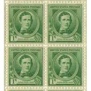  Stephens Collin Foster Set of 4 x 1 Cent US Postage Stamps 