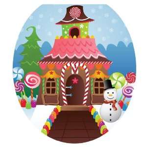 Toilet Tattoos TT X617 R Christmas Candy House Decorative Applique For 