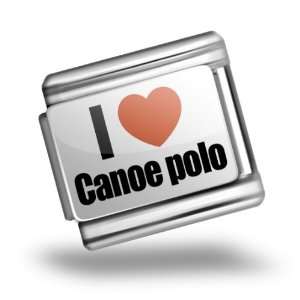  Italian Charms Original I Love canoe polo Bracelet Link 