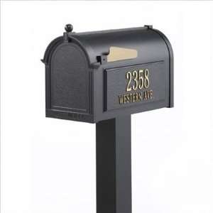   16311 Premium Black Streetside Mailbox Package 