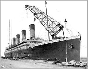 Photo The RMS Olympic At Fitting Out Basin 1911  