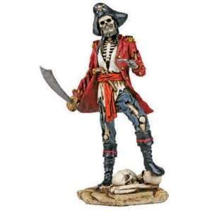  Pirates   Skull Captain   Cold Cast Resin   7 Height 