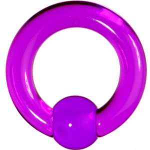  4 Gauge Purple Acrylic Ball Captive Ring Jewelry