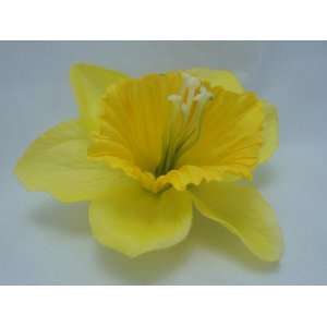  Small Yellow Daffodil Hair Flower Clip 
