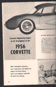   May 1956 Corvette Engineering Report   Cadillac,Packard,Imperial Tests
