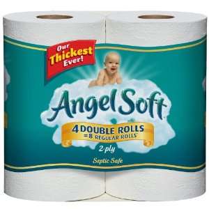  Angel Soft, Double Roll (2X Regular), 2 Ply, White 4pk 