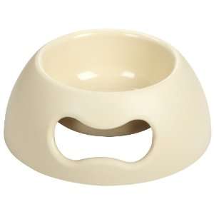  Petego United Pets Pappy Pet Food and Water Bowl, Ivory 