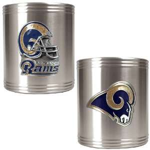  St Louis Rams 2pc Stainless Steel Can Holder Set   Primary 