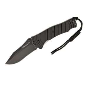   Clip Blade Joe Pardue Utilitac II Linerlock Knife with Black Handles
