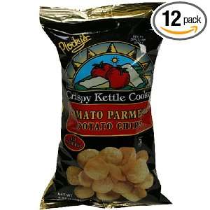 Plockys Kettle Potato Chips, Tomato Parmesan, 4 Ounce Bags (Pack of 