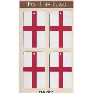  St George Flag   4 Cardboard Luggage Tags 