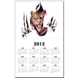    Calendar Print w Current Year Tiger Rip Out 