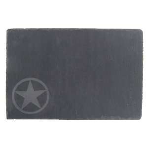  Texas Western Star Slate Cheese Board with Chalk, Set of 2 