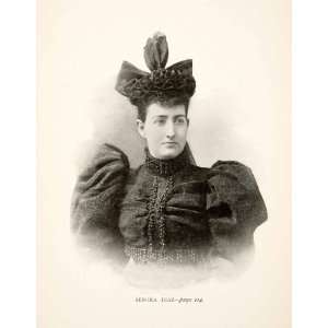  1899 Print Senora Diaz Wife President Carmen Romero Rubio 