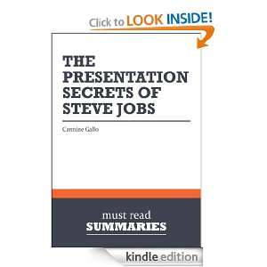 Summary The Presentation Secrets of Steve Jobs   Carmine Gallo How 