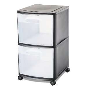  Sterilite 37209002 2 Drawer Cart with See Through Drawers 
