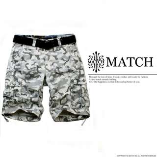 BNWT Match Mens Cargo Shorts Camo Size 30 36 Free S&H  