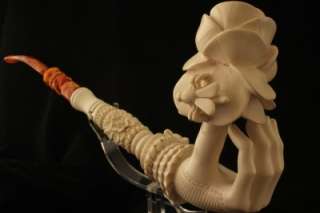   HAND Block Meerschaum Pipe in a presentation CASE 2863 by F.CAN  