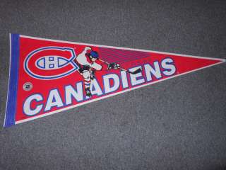     Slightly Used Montreal Canadiens Red NHL (Hockey) Pennant  