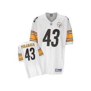  Pittsburgh Steelers Troy Polamalu Authentic White Jersey M 
