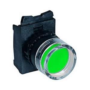 22mm Push Button Body, Recessed, Green (Requires Auxiliary Contact 