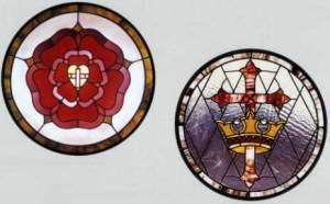 Stained Glass Pattern CROSS & CROWN   HEART & ROSE  