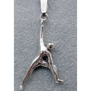   Silver Yoga Pendant Warrior For the Yoga Enthusiast Made in America