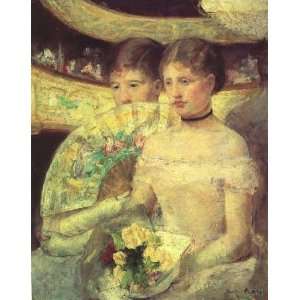   24x36 Inch, painting name The Loge, By Cassatt Mary 