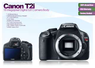 CANON EOS Digital Rebel T2i 550D SLR Camera +5 lens USA 13803123784 