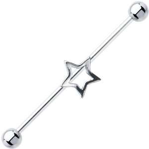  Surgical Steel Hollow Star Industrial Project Bar 37mm 