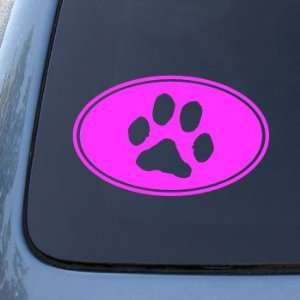 PAW PRINT CIRCLE   Dog Cat   Vinyl Decal Sticker #1545  Vinyl Color 