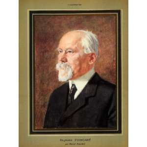 1934 Marcel Baschet Raymond Poincare Portrait Print   Orig 