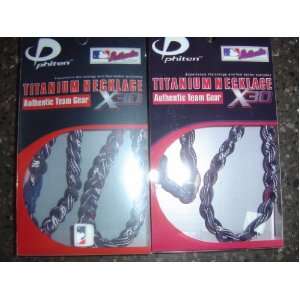 Phiten New York Yankees 22 inch Necklaces 1 2 rope and 1 3 rope MLB 