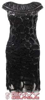 NEW WOMENS SEQUIN MESH STRETCH BODYCON LONG SLEEVELESS PARTY DRESS TOP 