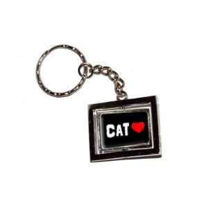  Cat Love   Red Heart   New Keychain Ring Automotive